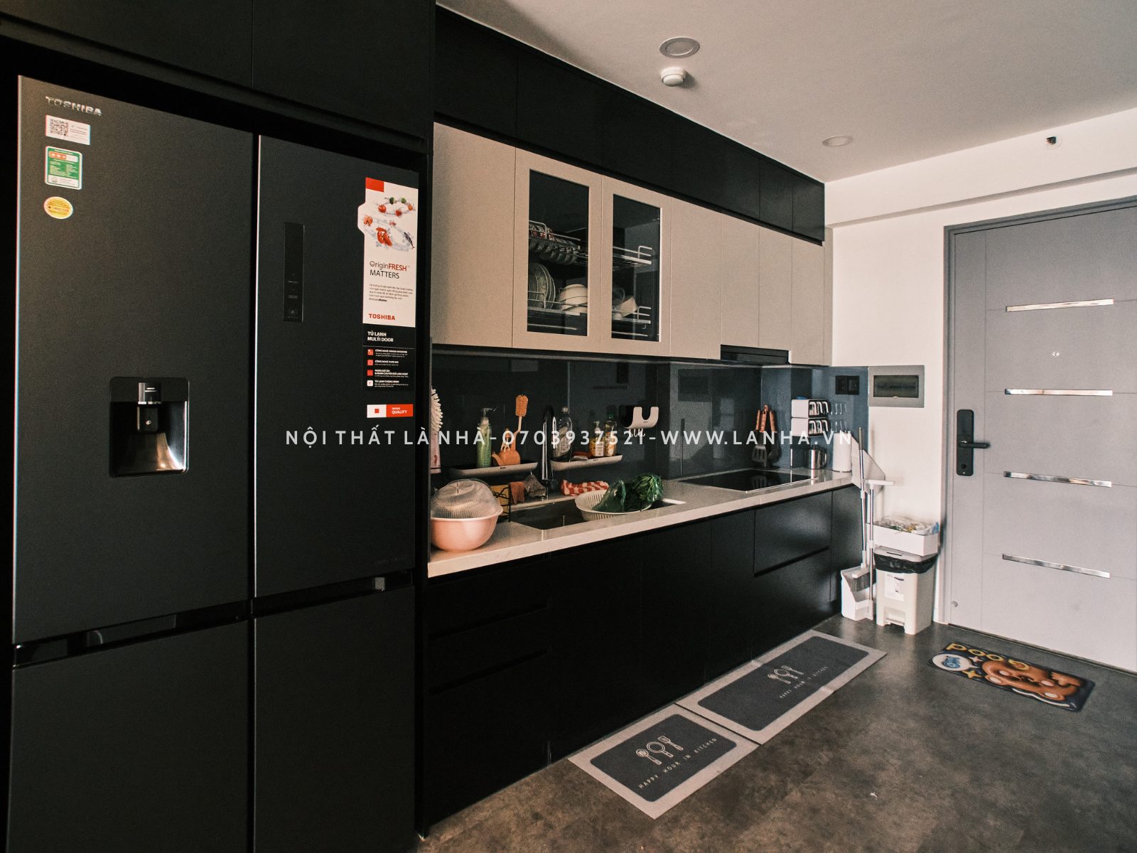 Khu nhà bếp nhỏ đẹp đơn giản của Căn hộ Prosper