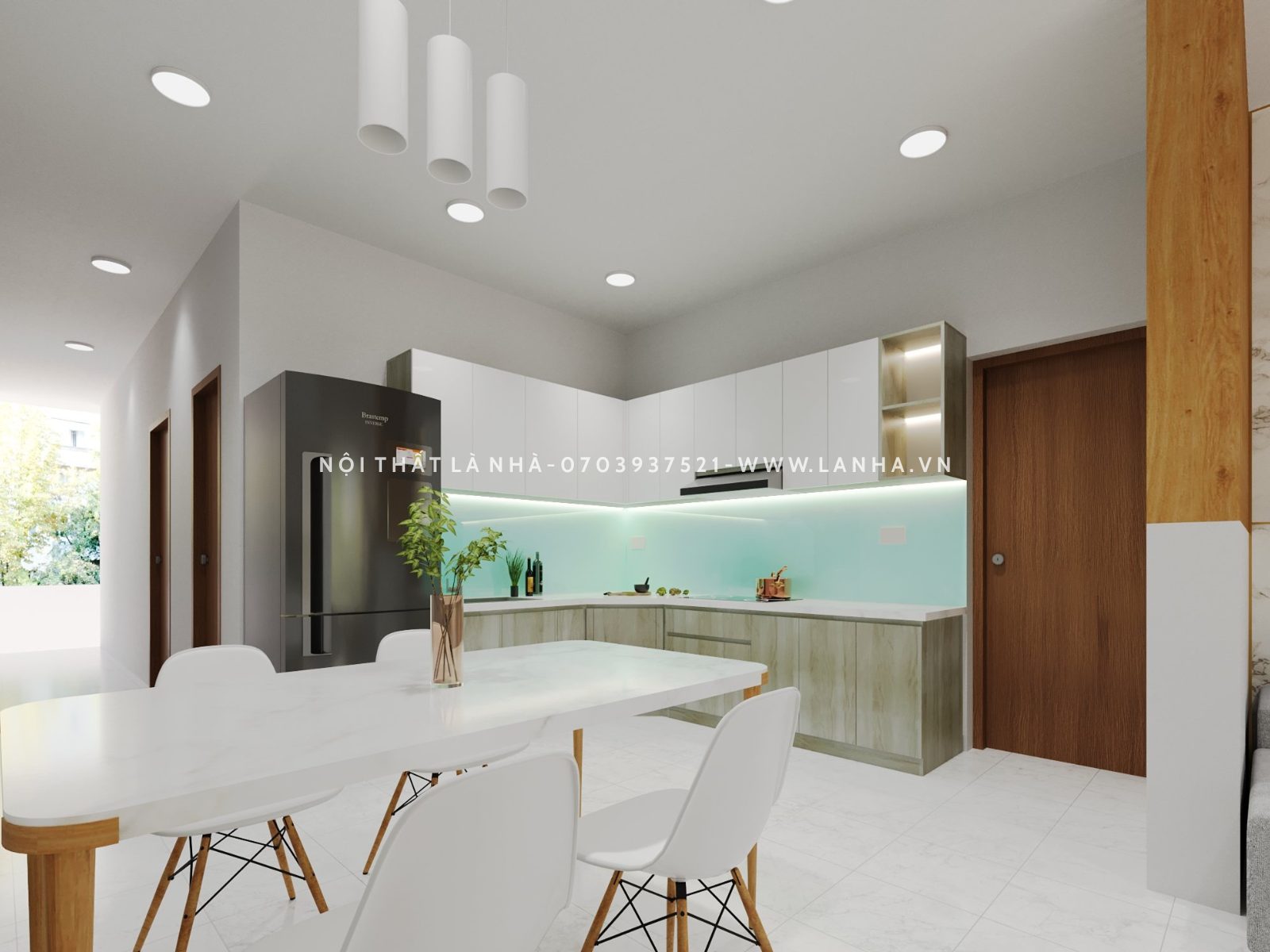 Thiết kế nhà bếp hài hòa với tổng thể căn nhà của Nhà phố Đồng Nai