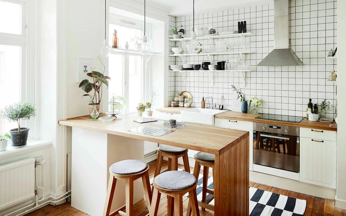 Nhà bếp nhỏ okking0 theo m.okking39 Scandinavian độc đáo