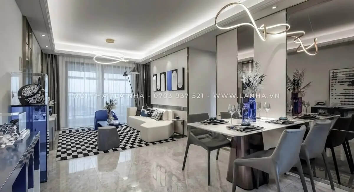 Nội thất biệt thự sử dụng các đồ vật hiện đại
