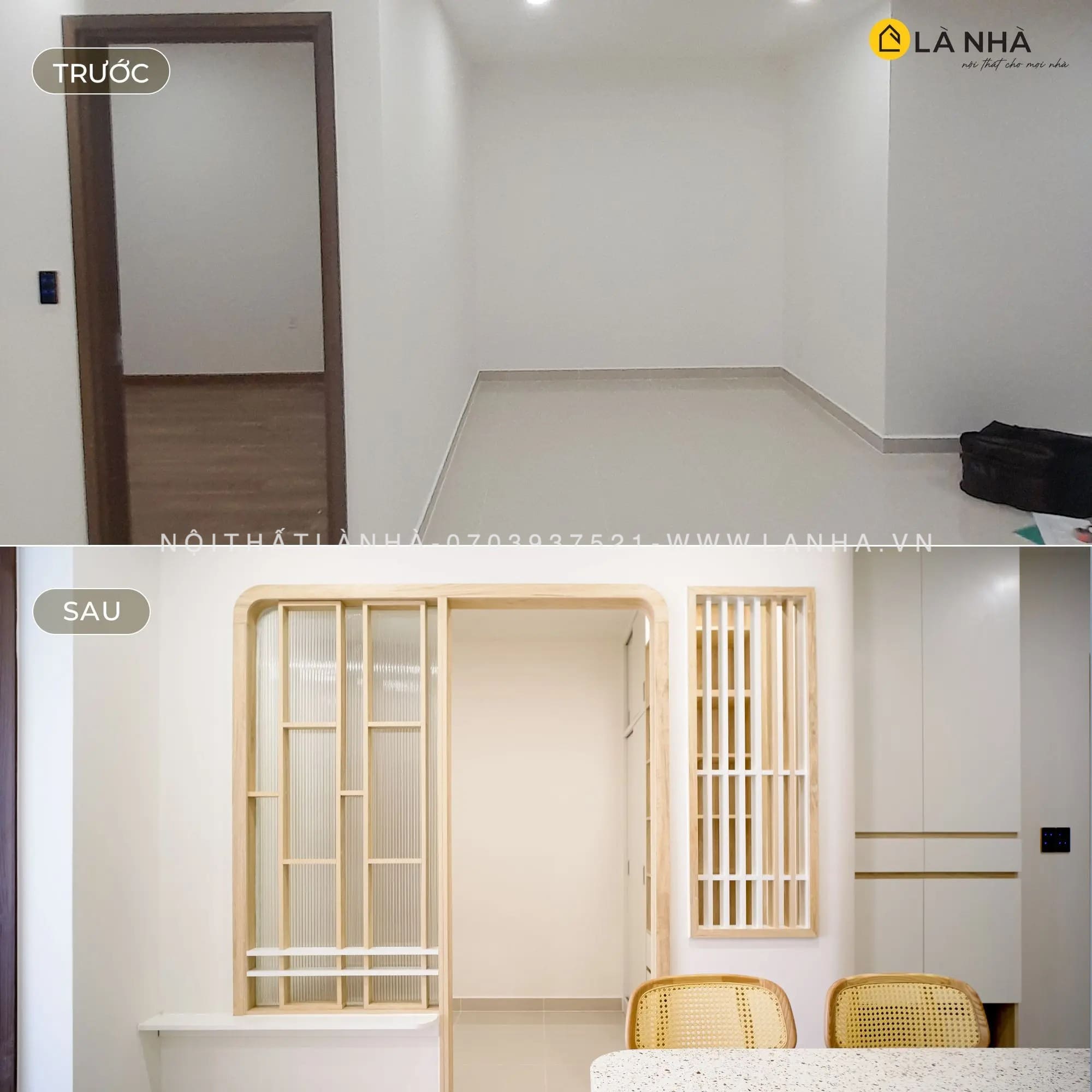 Thiết kế loại bỏ những bức tường tù túng cho okking.con m.okking thoáng đãng hơn
