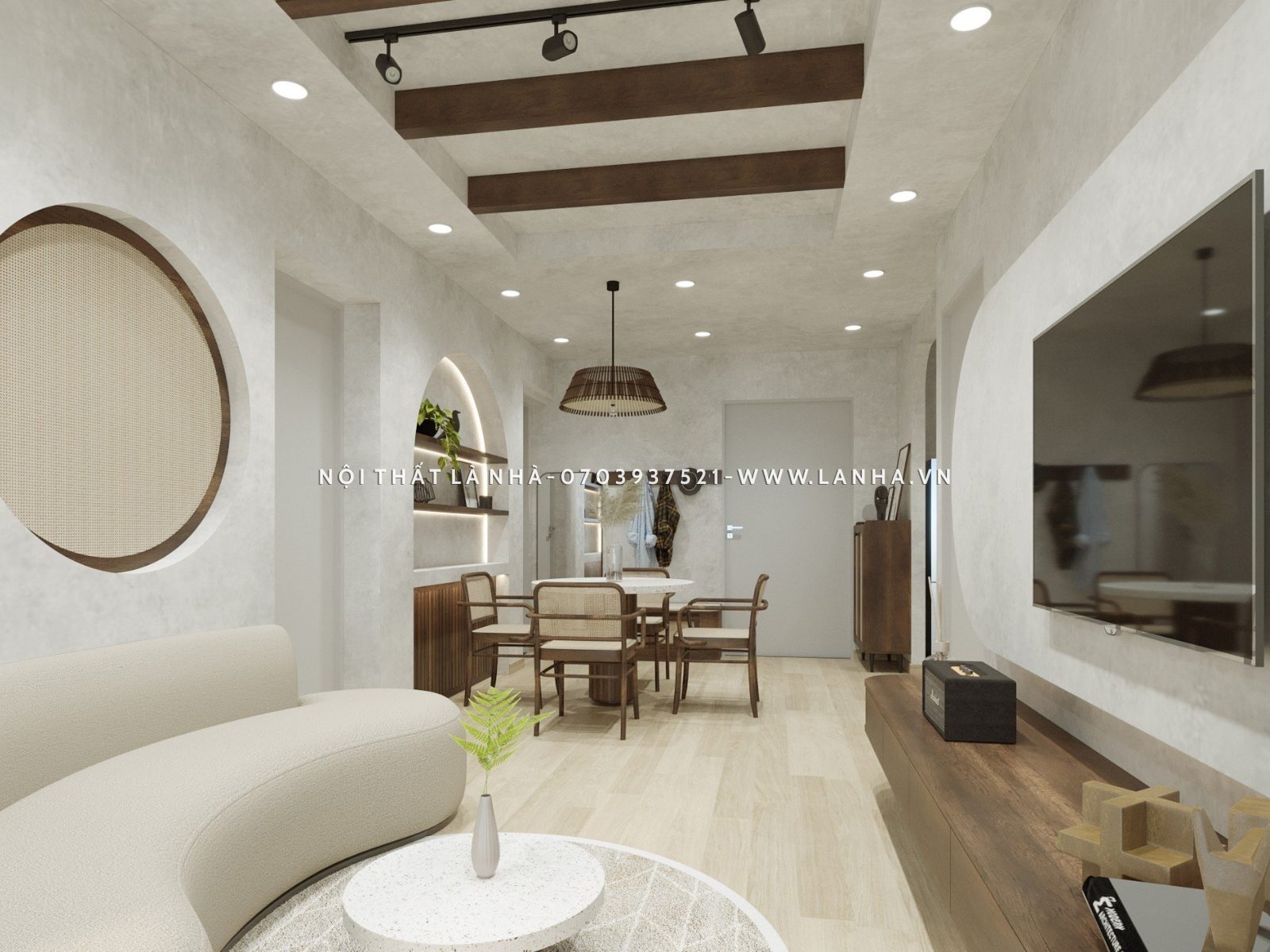 Thiết kế phòng khách theo m.okking39 Wabi Sabi
