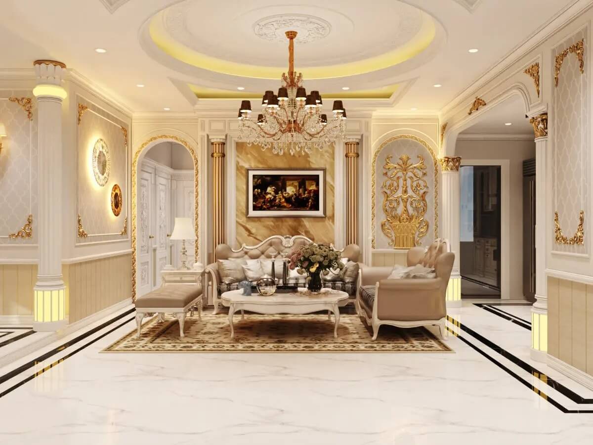 Phong cách tân cổ điển sử dụng hoa văn đồng điệu, thống nhất
