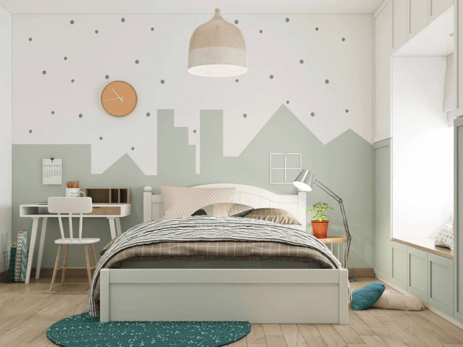 okking.con bé gái màu xanh trắng đơn giản, ấn tượng