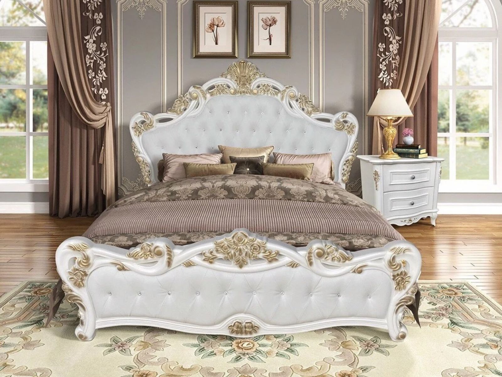 Mẫu giường ngủ sang trọng theo m.okking39 tân cổ điển