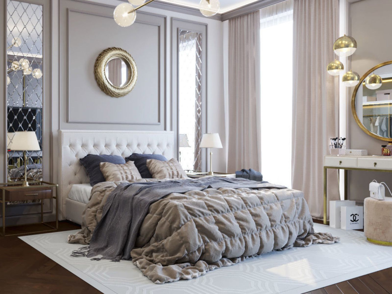 okking.con được bố trí gương hợp phong thuỷ