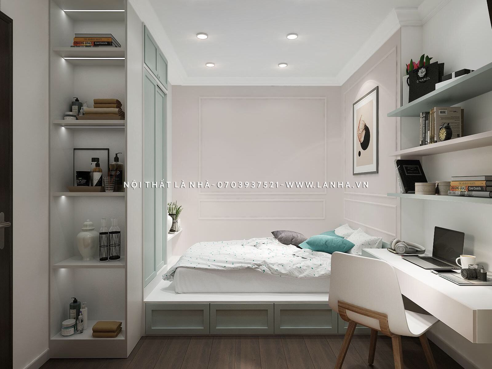 okking.con nhỏ được bố trí nội thất hợp lý tạo sự rộng rãi, thông thoáng