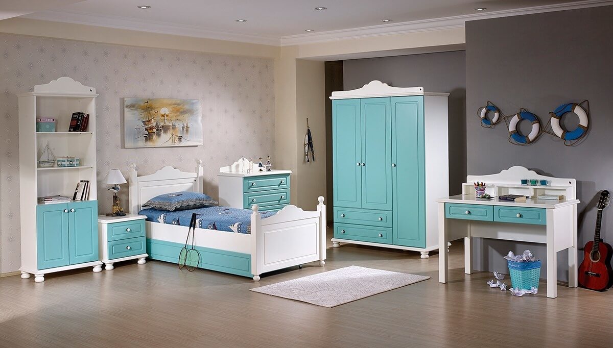 Đồ nội thất màu sắc tươi sáng nhưng vẫn mang đường nét cổ điển