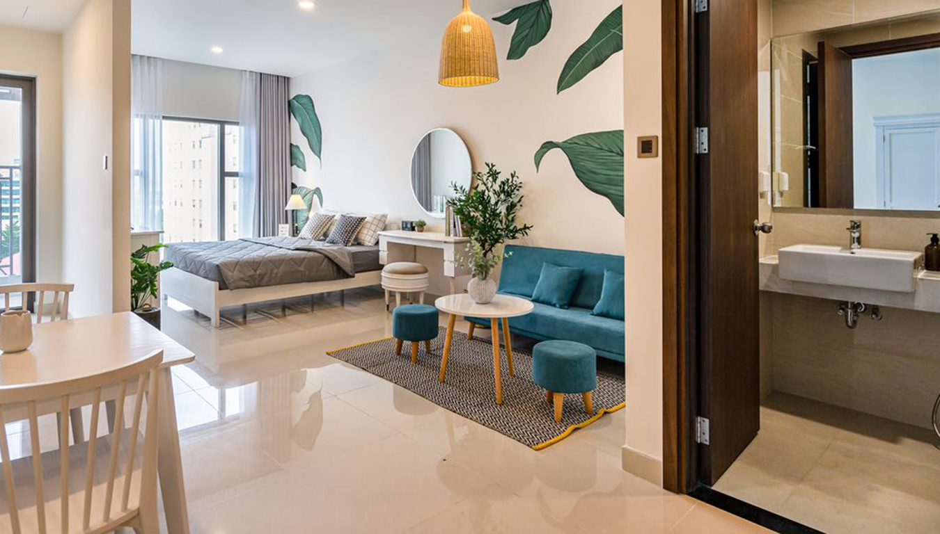 Mẫu okking0 nội thất m.okking mini 30m2 thoáng đãng, tận dụng ánh sáng tự nhiên