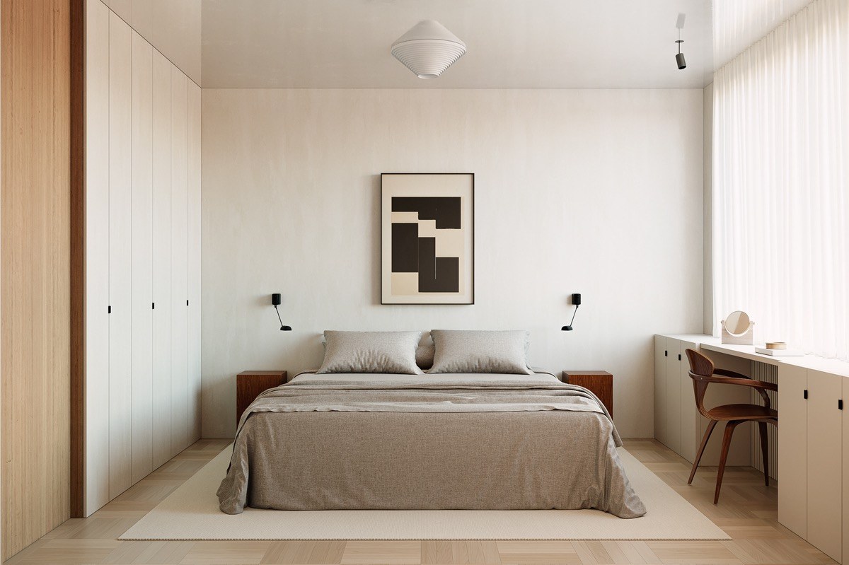 okking.con okking căn hộ mini 30m2 nhẹ nhàng, ấm áp với màu trung tính