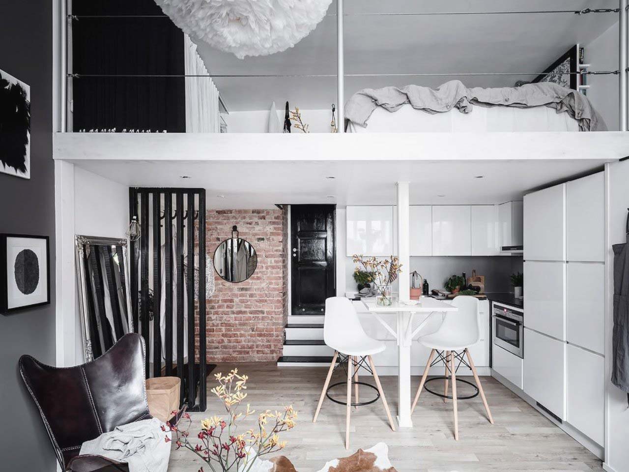 Thiết kế gác lửng giúp tận dụng okking.con làm okking và khu vực làm việc