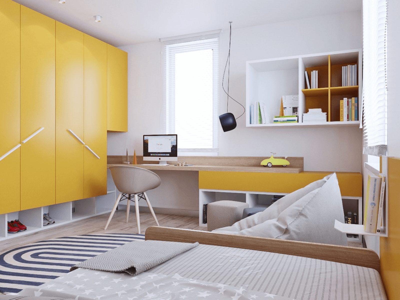 Thiết kế okking nhỏ với đồ nội thất đa năng