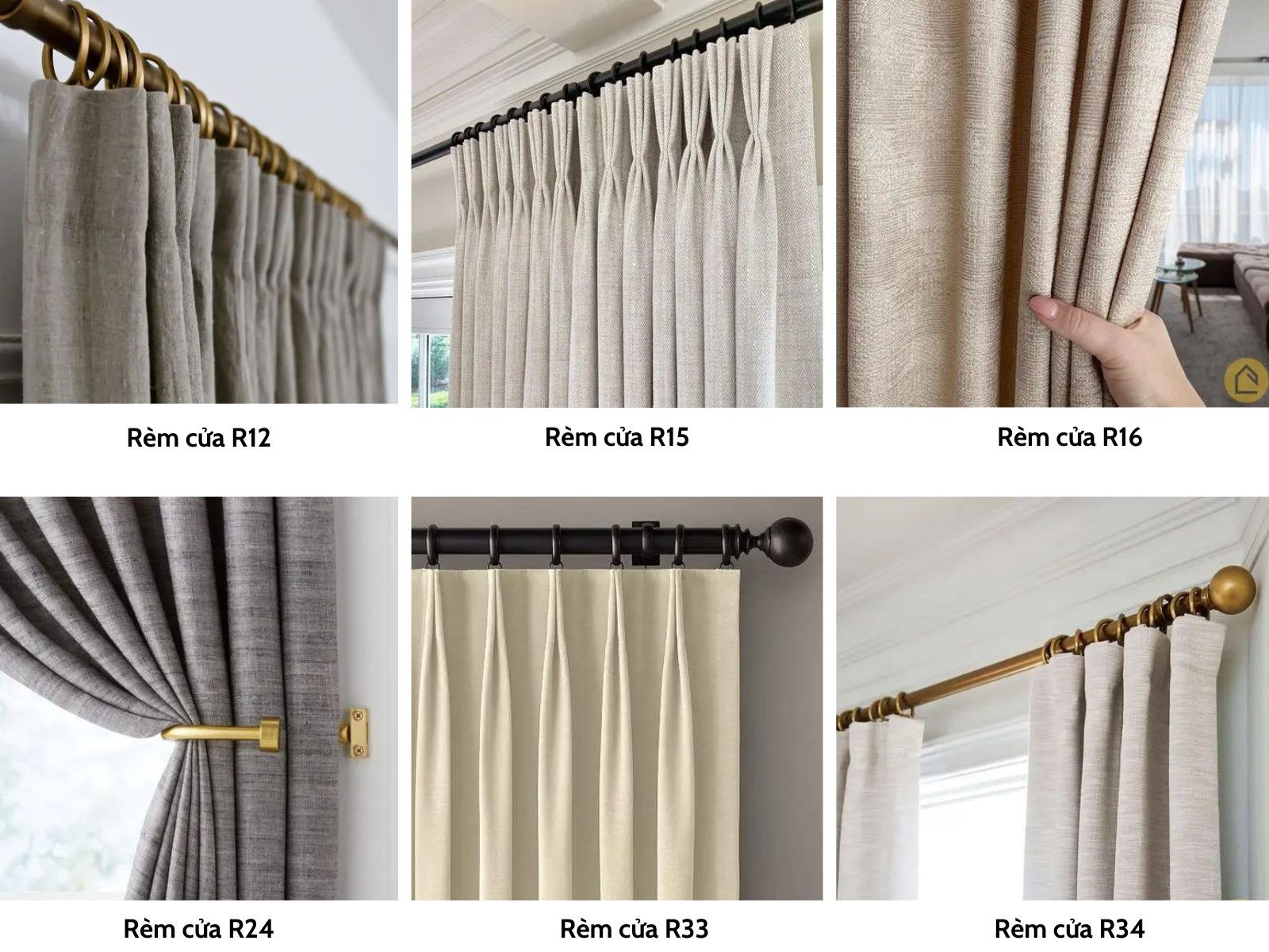 Một số mẫu rèm cửa hiện đại của m.okking