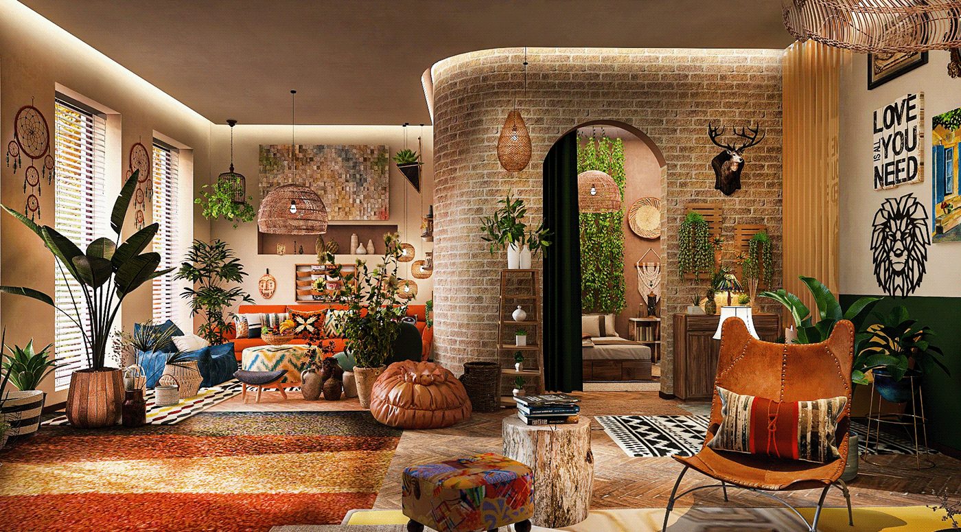 Ý tưởng nội thất trong m.okking39 Bohemian