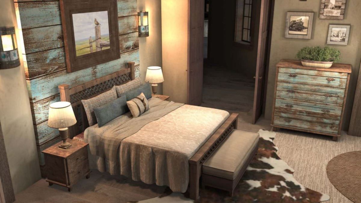 Decor okking vintage bằng giường ngủ cổ điển