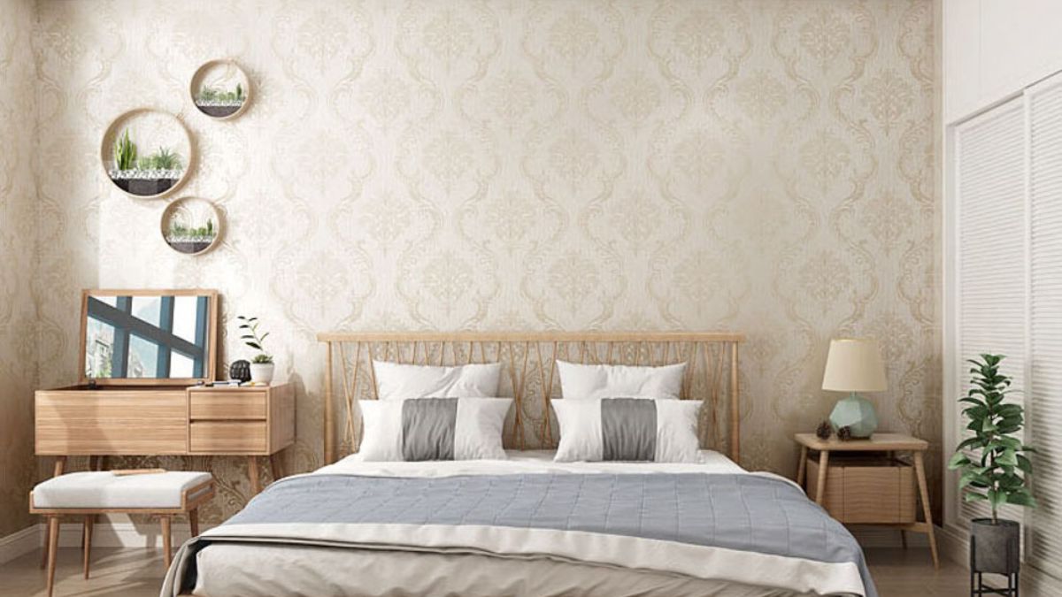 Trang trí okking vintage với giấy dán tường