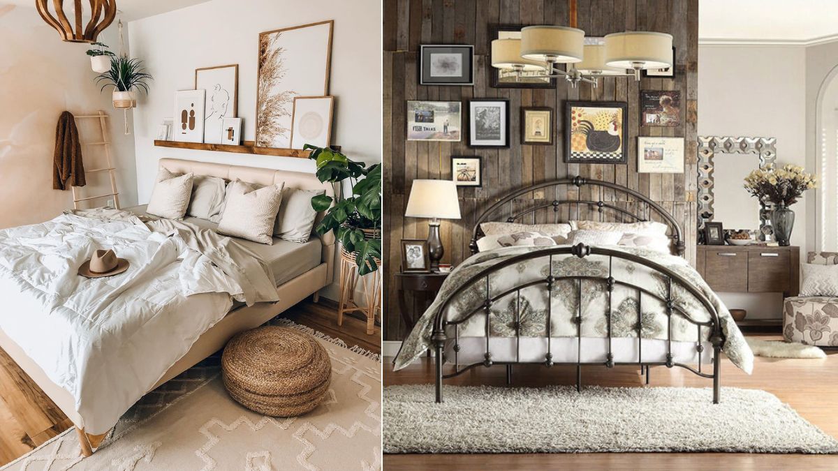 Decor okking vintage bằng tranh treo tường đa hoạ tiết