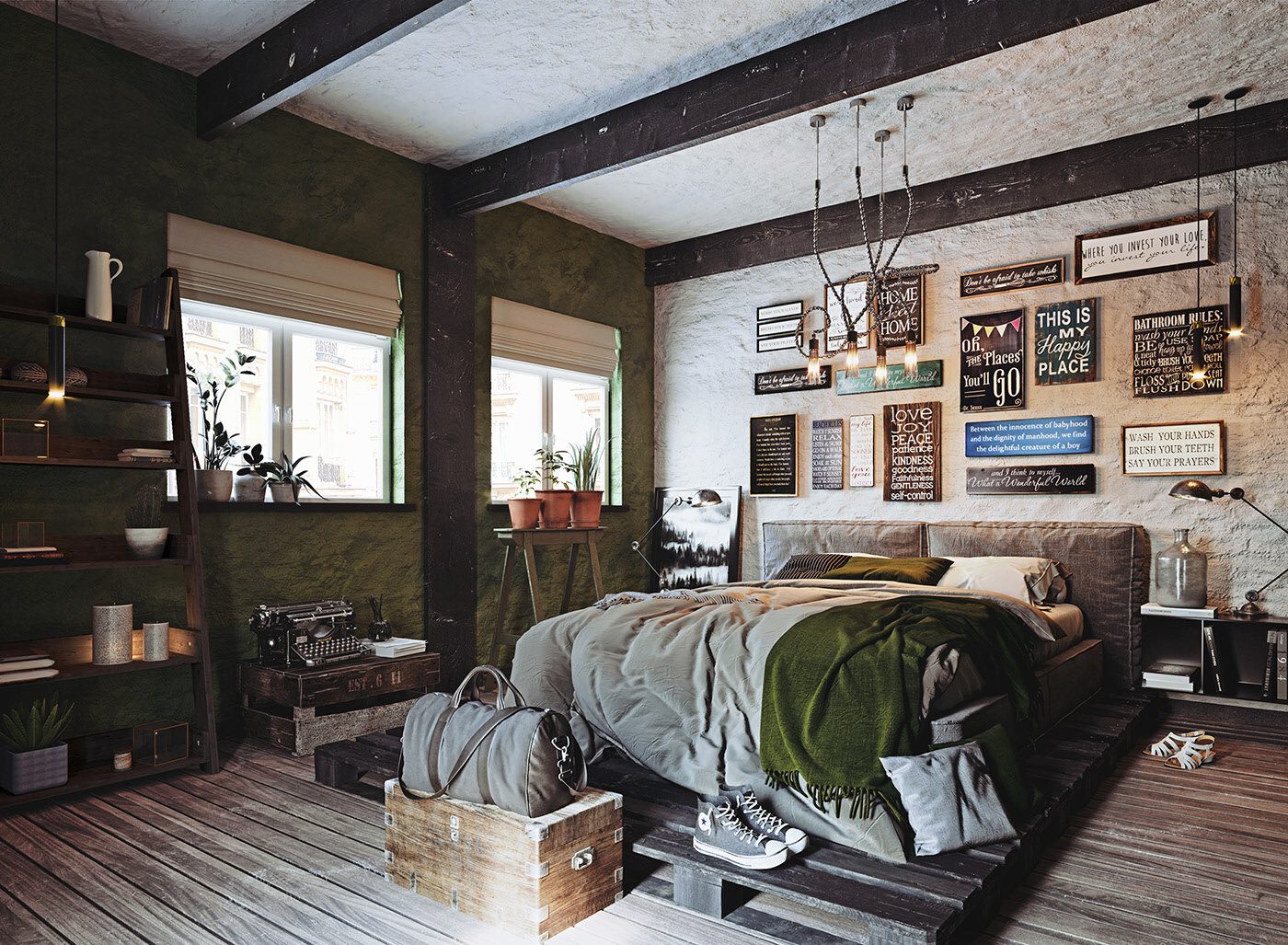 Tạo okking.con nghệ thuật cho okking vintage bằng tranh treo tường