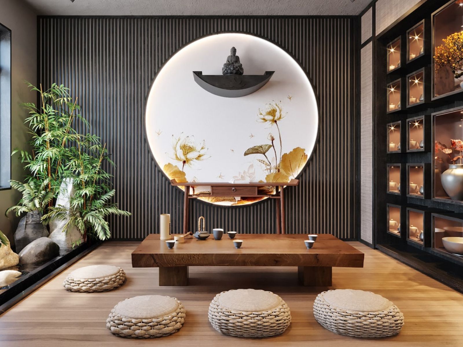 Tượng Phật là nội thất trang trí đề cao tín ngưỡng của gia chủ