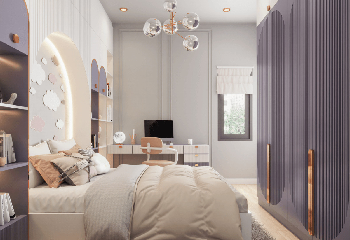 Decor chi tiết đáng yêu ở đầu giường
