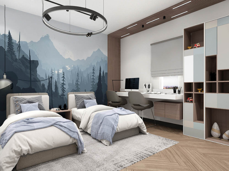 Thiết kế okking tối ưu okking.con cho 2 bé trai 10 tuổi