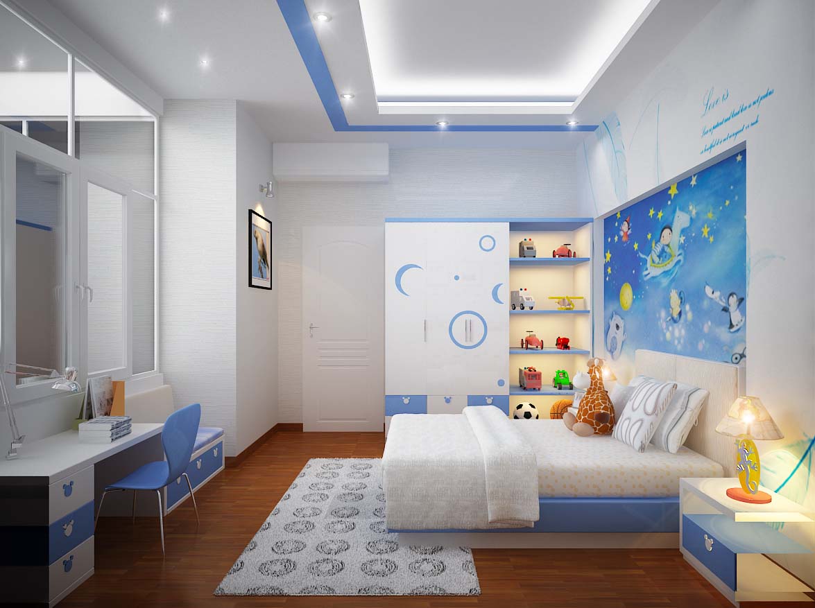 okking.con đẹp cho bé gái với gam màu xanh dịu nhẹ