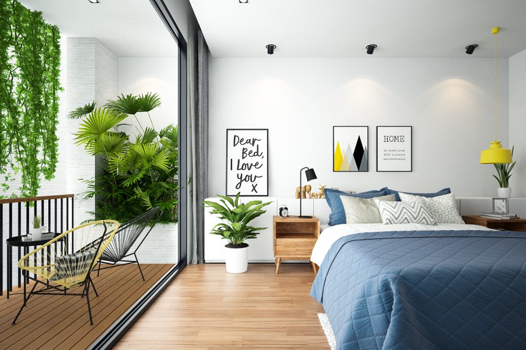 Kết hợp giữa gam màu xanh và các yếu tố thiên nhiên trong okking0 okking master sẽ tạo ra một okking.con thư giãn và bình yên