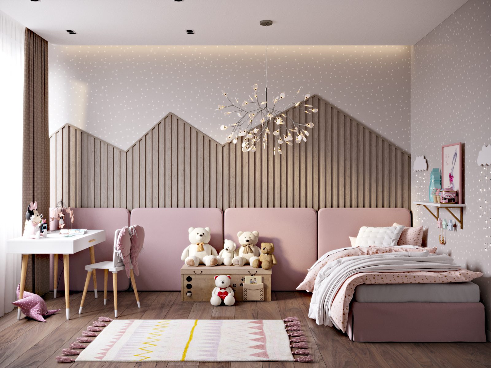 okking.con màu hồng pastel với thiết đơn giản