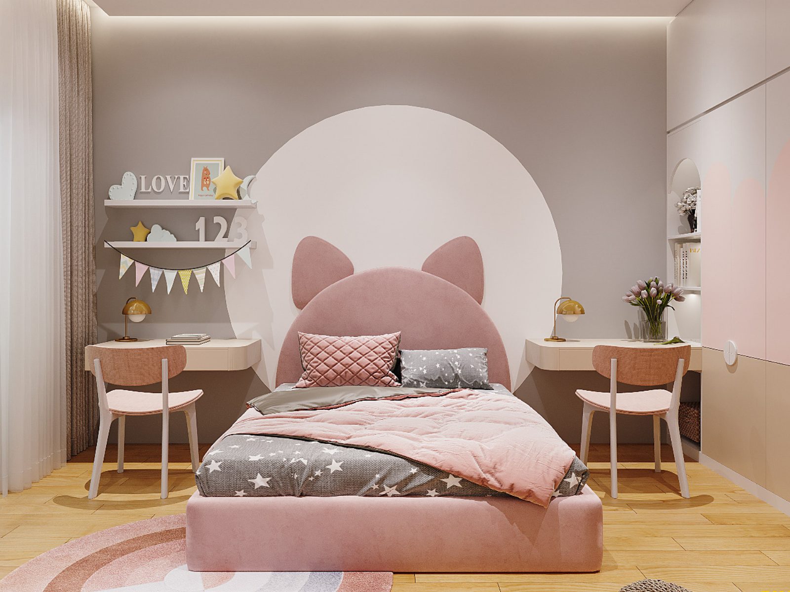 okking.con màu hồng đất cho bé okking.con thư giãn thoải mái, dễ chịu