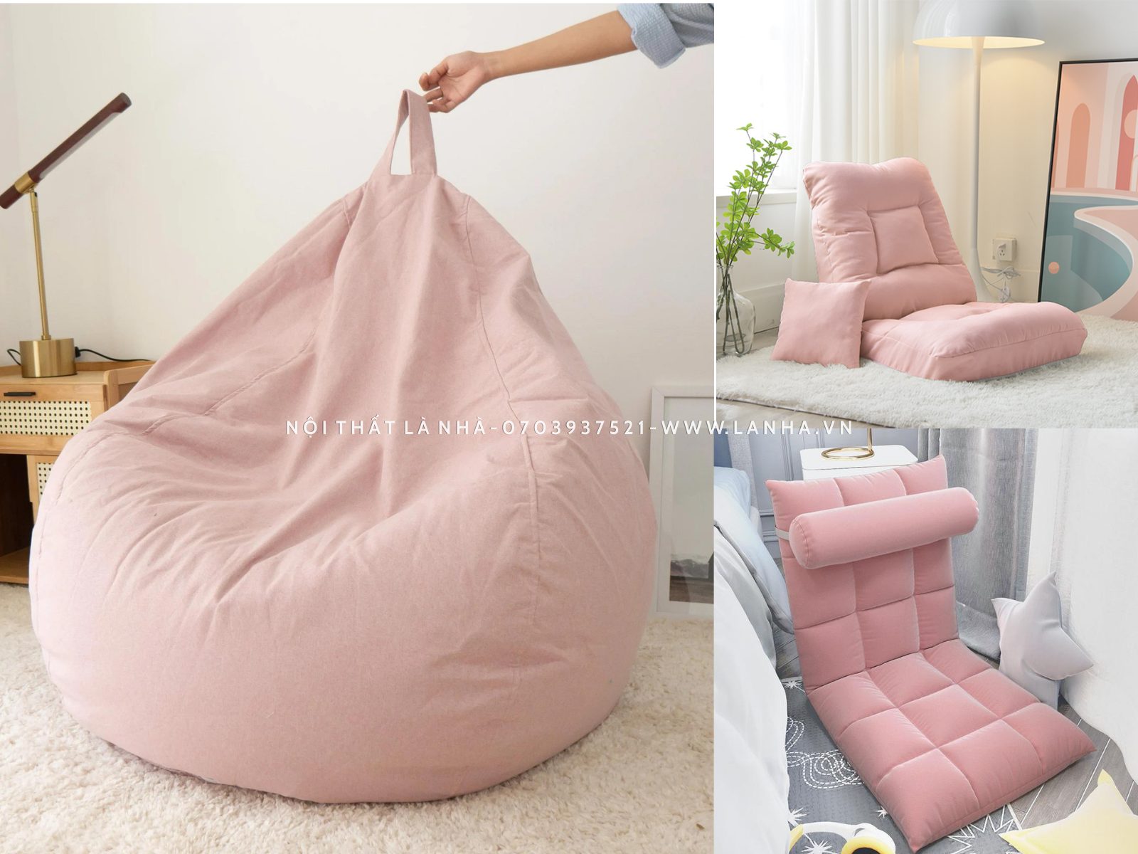 Sofa màu hồng có thể được lựa chọn theo nhiều kiểu dáng và chất liệu khác nhau, từ những chiếc sofa góc tiện lợi đến những mẫu sofa đơn giản hay vintage.