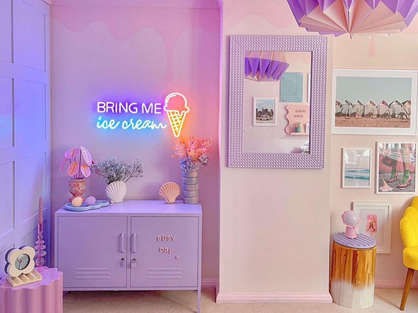 Thiết kế okking màu tím pastel cá tính