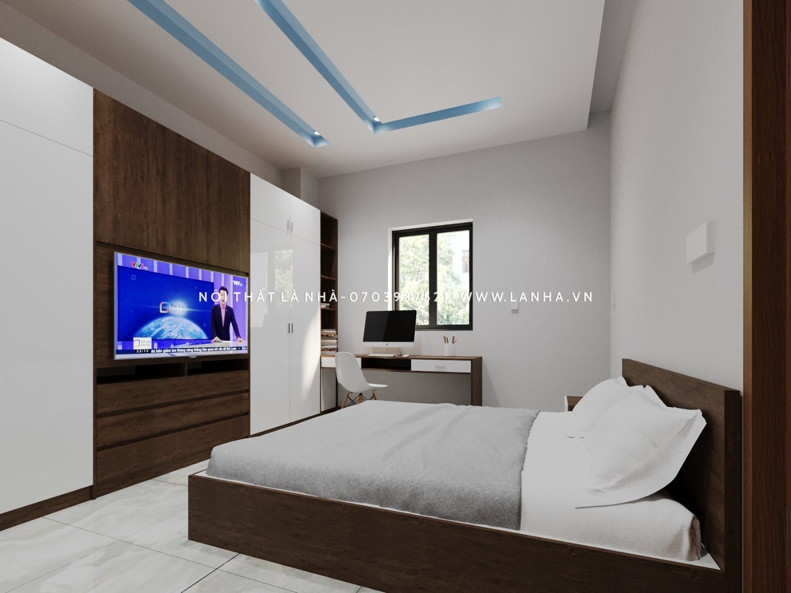 Thiết kế okking màu trắng m.okking39 tối giản