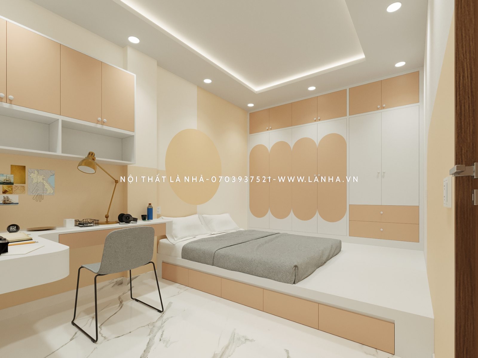 Thiết kế okking màu trắng m.okking39 Scandinavian