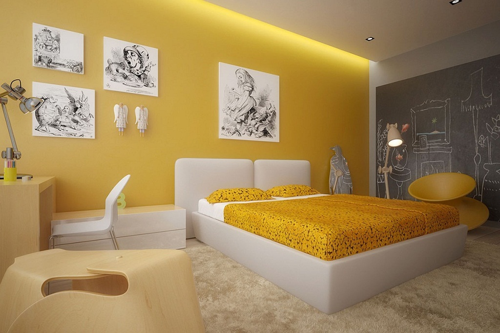 Sử dụng nhiều tranh trang trí tường màu trắng độc đáo