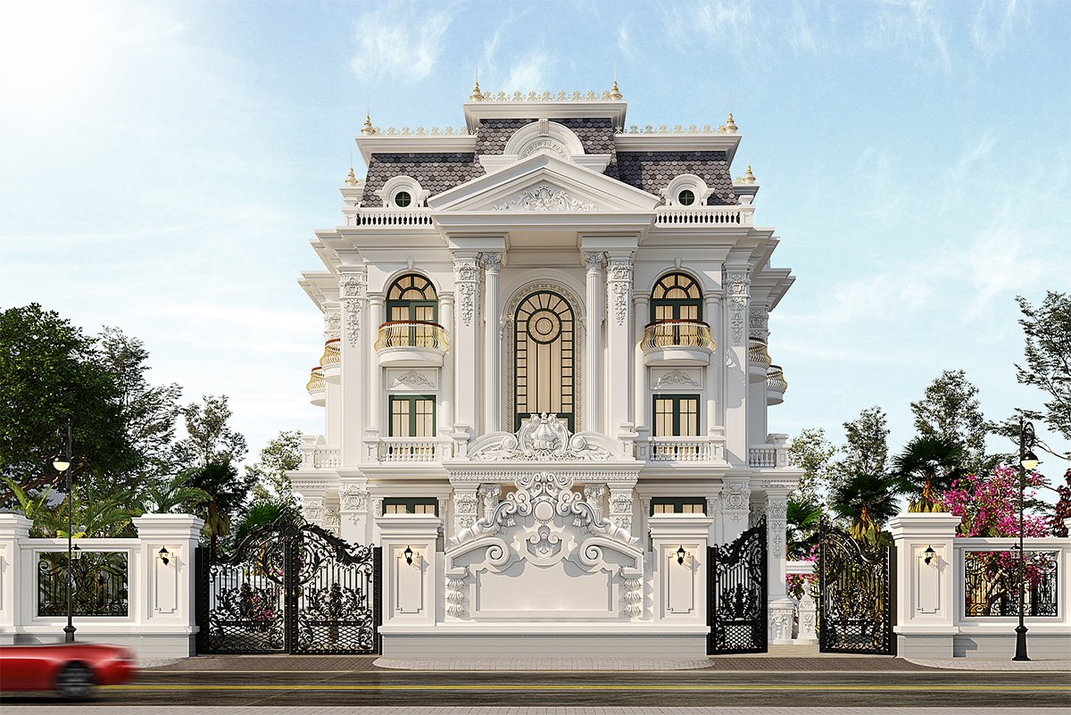 Thiết kế biệt thự tân cổ điển 3 tầng