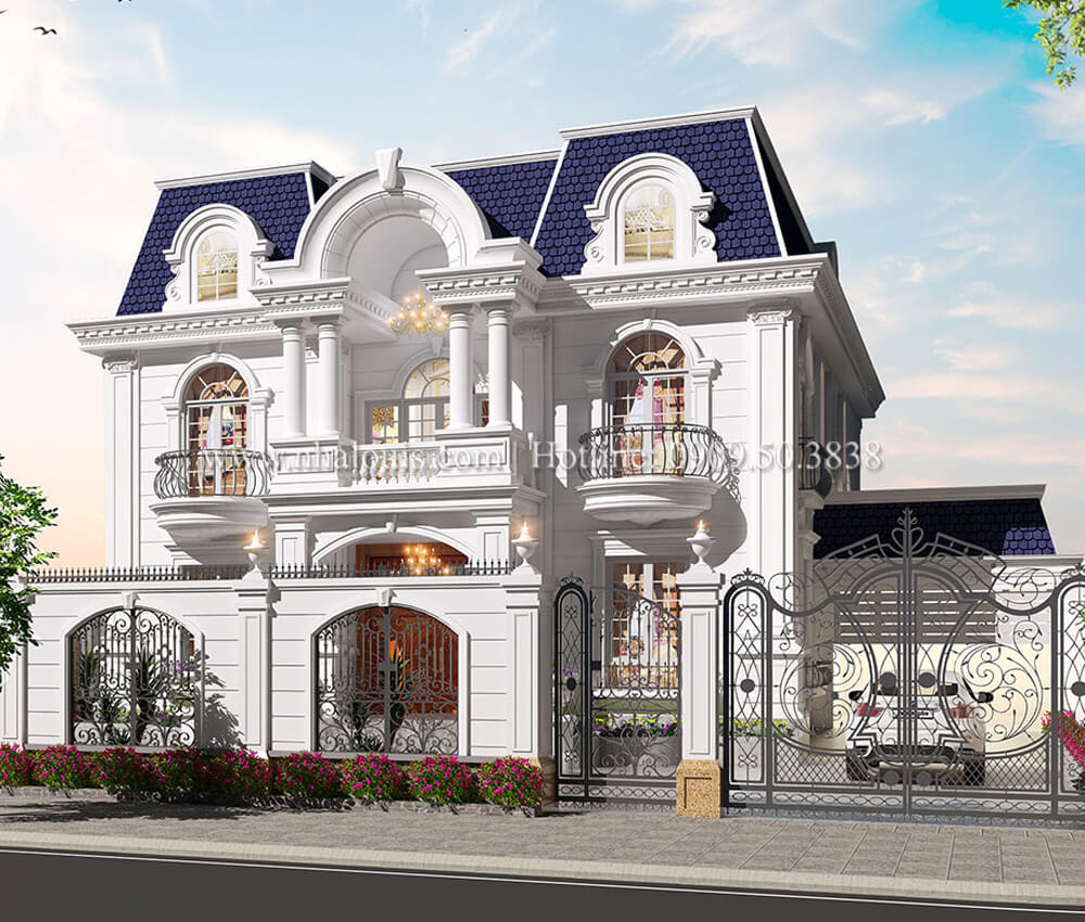 Biệt thự cổ điển với mái Mansard không chỉ là một ngôi nhà, mà là một tác phẩm nghệ thuật tổng hợp