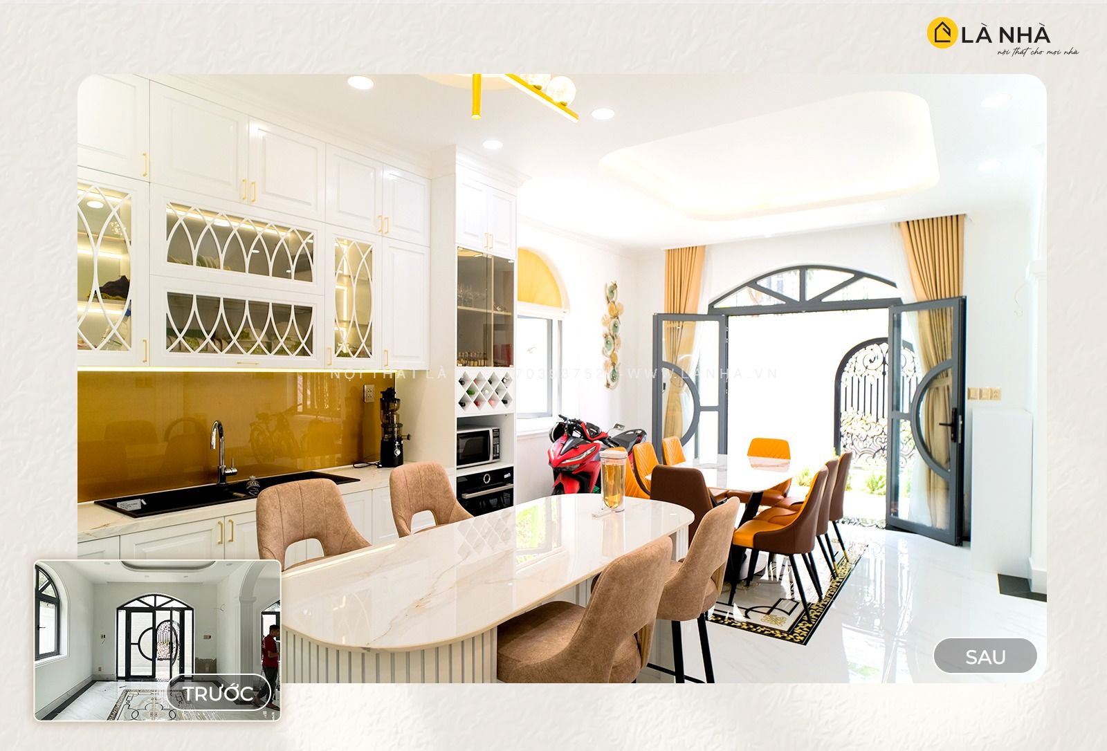 Thiết kế nhà liền kề mang m.okking39 tân cổ điển
