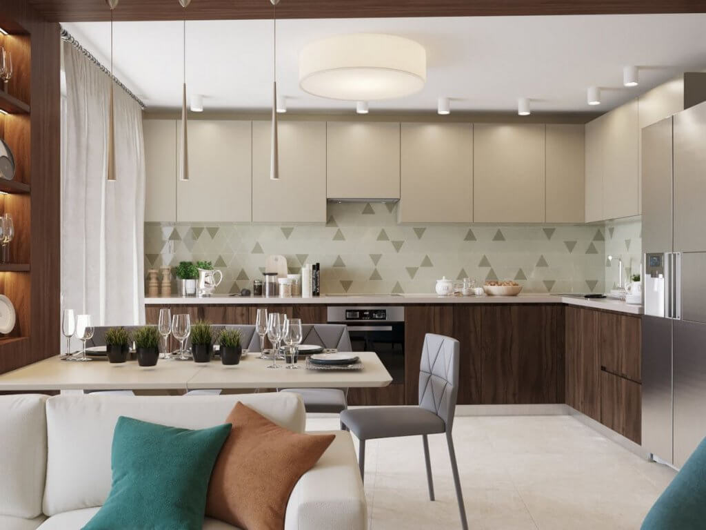 Decor nhà bếp đơn giản, gam màu hài hòa