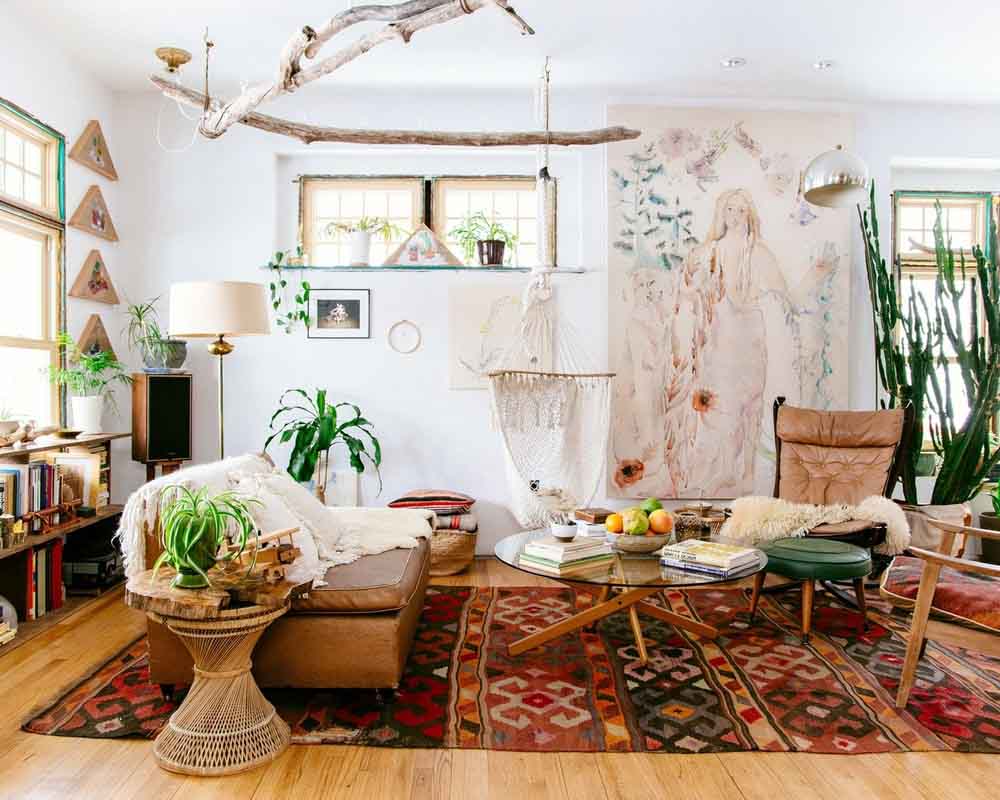 Lối okking0 vintage chính thống giúp phòng khách bắt mắt hơn