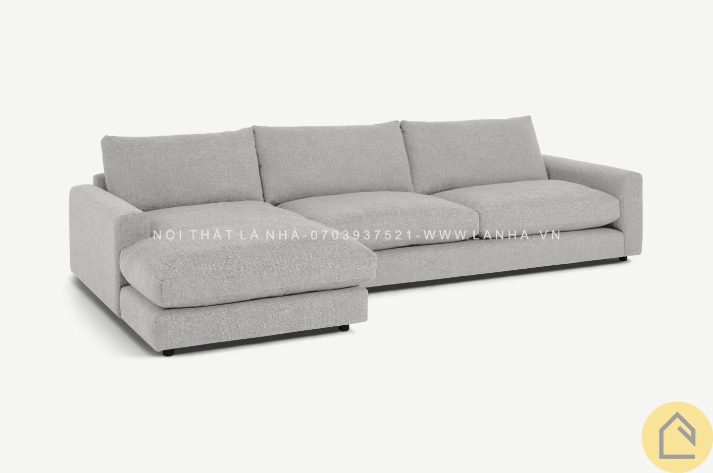 Sofa góc okking0 chữ L vừa rộng rãi, vừa mềm mại
