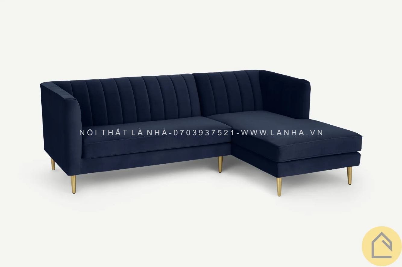 Sofa góc Amicie vải nhung êm ái, thoải mái, ấn tượng