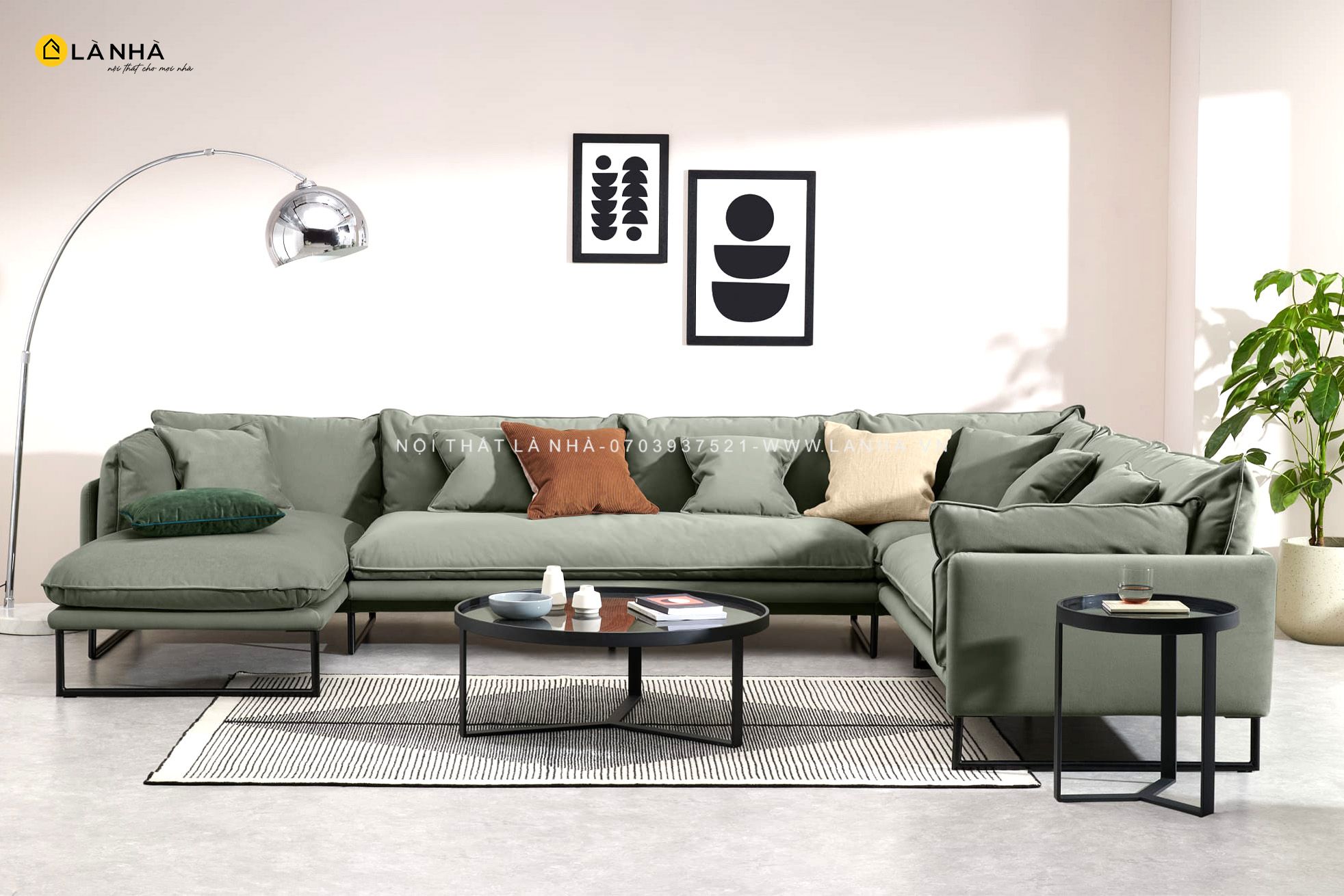 Sofa góc thường được làm từ các chất liệu cao cấp như da, nỉ, vải hoặc thậm chí cả gỗ