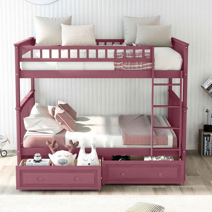 Giường hồng với okking0 thông minh, tối đa công năng