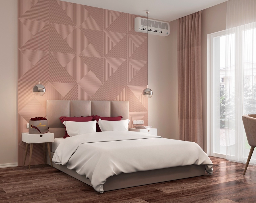 Họa tiết tường tối giản nhưng ấn tượng
