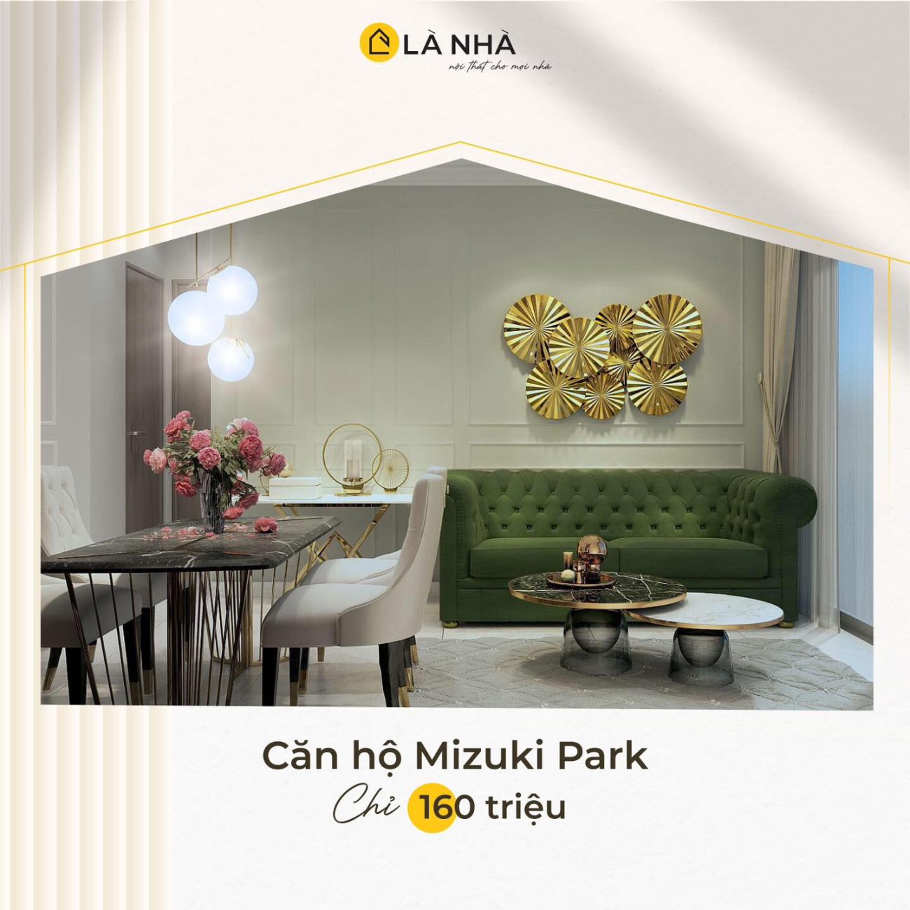 Căn hộ m.okking Mizuki Park m.okking39 tân cổ điển