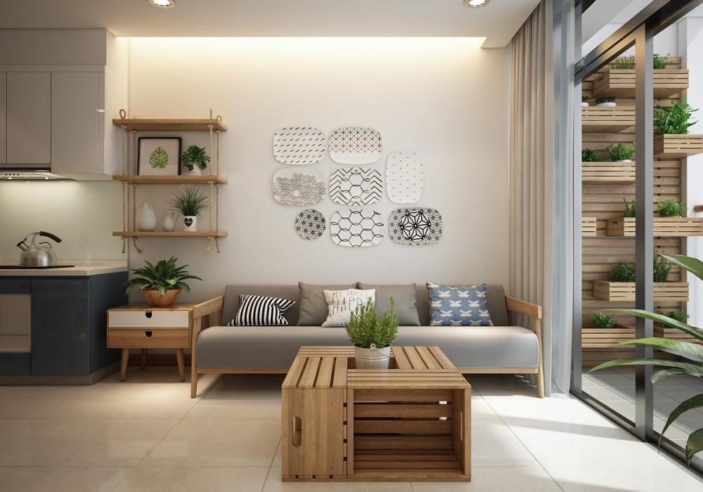 Thiết kế ban công với khu vực trồng cây mini