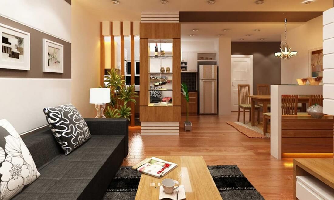 Màu sáng như trắng, xám, hoặc các tông màu nhẹ giúp phòng khách trở nên sáng sủa và rộng rãi hơn