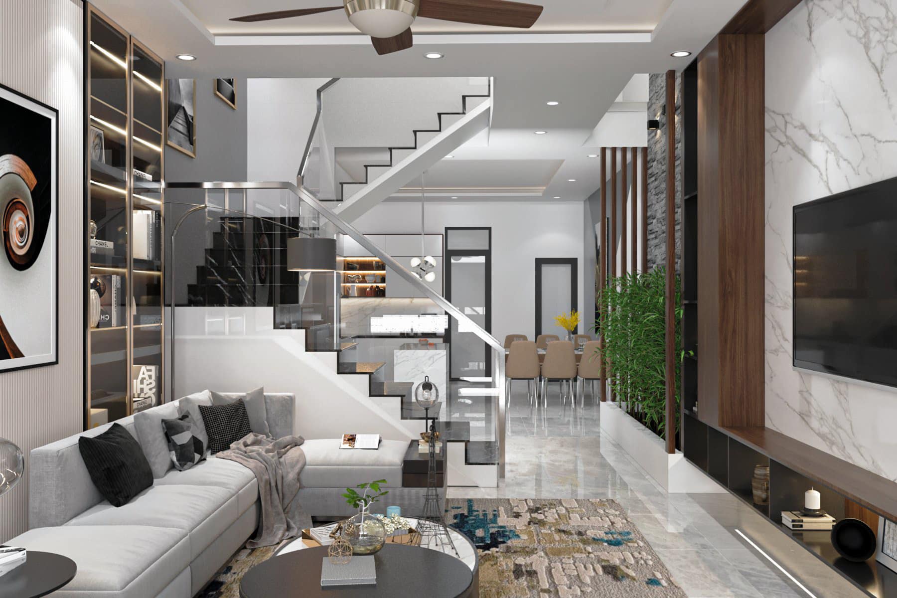 Không gian trống rộng là điểm đặc trưng, cho phép di chuyển dễ dàng và tạo cảm giác tự do