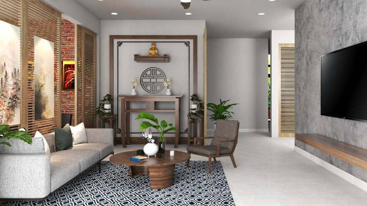 Vị trí của bàn trà thường ở trung tâm và được ghế sofa bao bọc