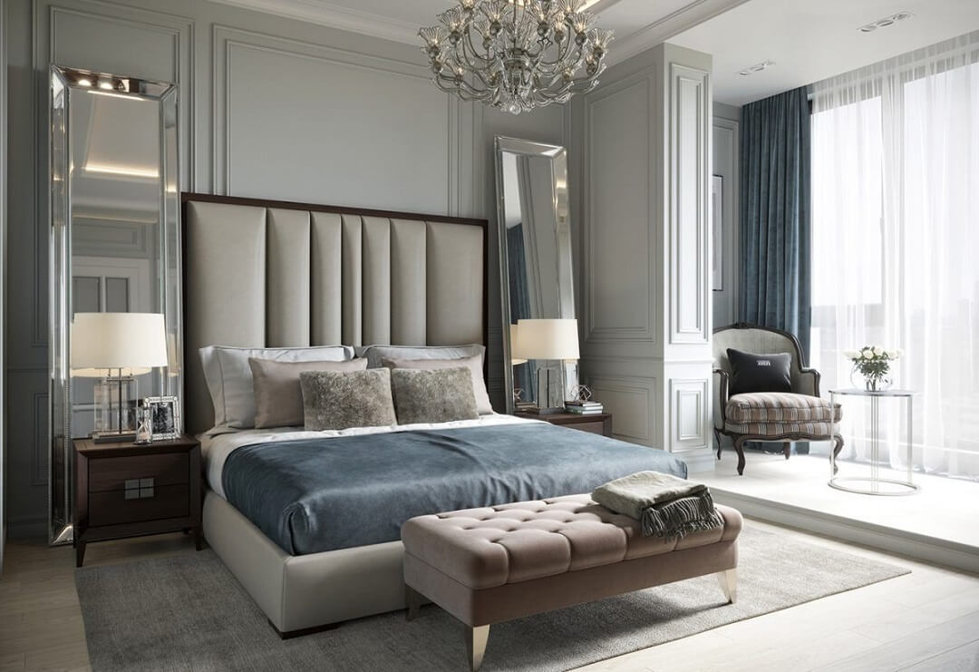 Một giường lớn với đệm êm ái và chăn ga mềm mịn có thể trở thành trung tâm của căn phòng, tạo ra một okking.con thư giãn lý tưởng
